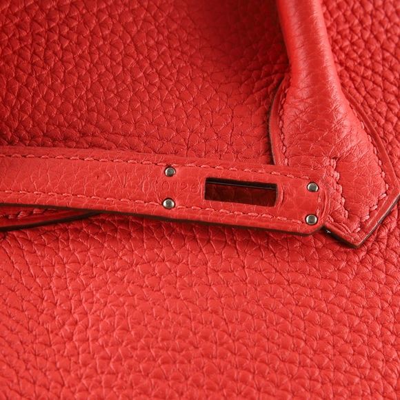 Hermes Birkin Handbag Rouge Pivoine Togo with Palladium Hardware 25 Red - Picture 11 of 11